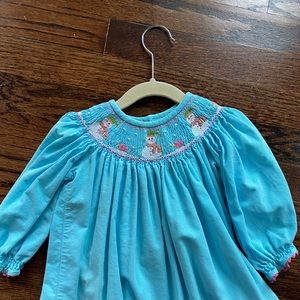 Shrimp and Grits toddler holiday dress